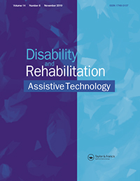 Cover image for Disability and Rehabilitation: Assistive Technology, Volume 14, Issue 8, 2019