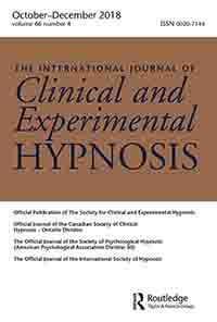 Cover image for International Journal of Clinical and Experimental Hypnosis, Volume 66, Issue 4, 2018