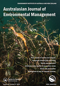 Cover image for Australasian Journal of Environmental Management, Volume 26, Issue 4, 2019