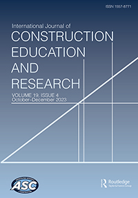 Cover image for International Journal of Construction Education and Research, Volume 19, Issue 4, 2023