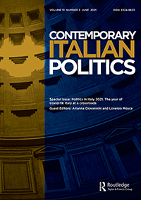 Cover image for Contemporary Italian Politics, Volume 13, Issue 2, 2021