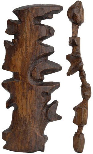 Figure 9. Tactile wooden coastal maps of the Ammassalik Inuit from Greenland. These wooden carved maps represent parts of the Greenlandic coastline. Source: Greenland National Museum and Archives, retrieved from Archaeological Institute of America, https://www.archaeology.org/issues/337-1905/features/7550-maps-greenland-wooden-inuit-maps.