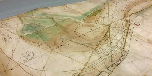 Figure 1. One of Pierre Ancelin’s isobath maps (courtesy of Rotterdam Stadsarchief).