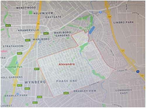 Figure 2. Map of Alexandra in the City of Johannesburg [Citation40]