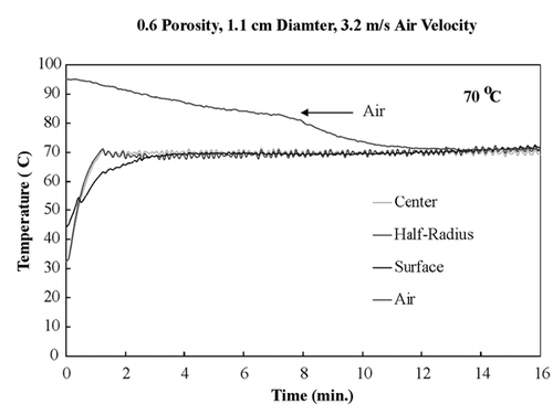 Figure 4. Isothermal temperature profiles.