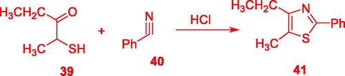 Scheme 14. Synthesis of 2,4,5-trisubstituted thiazoles 41.