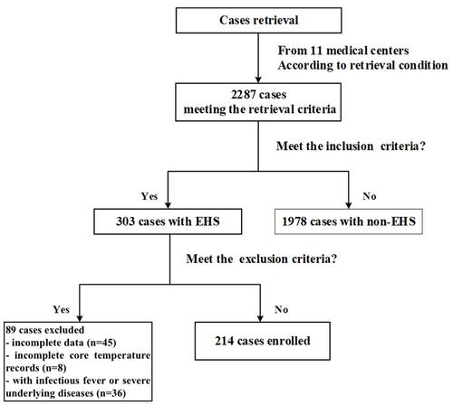 Figure 1 Flow chart of included and excluded cases.