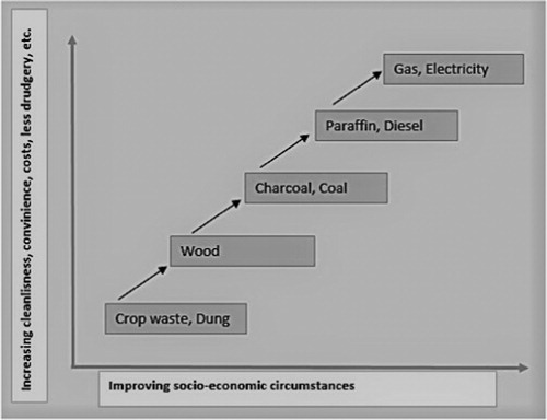 Figure 1. A typical example of a household energy ladder.