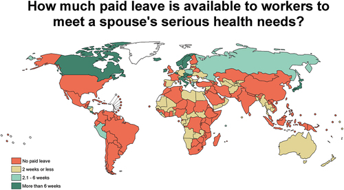 Figure 4. How much paid leave is available to meet a spouse’s serious health needs?.