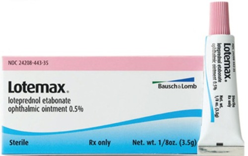 Figure 1 Loteprednol etabonate 0.5% ointment, Bausch and Lomb Incorporated, Rochester, NY, USA.