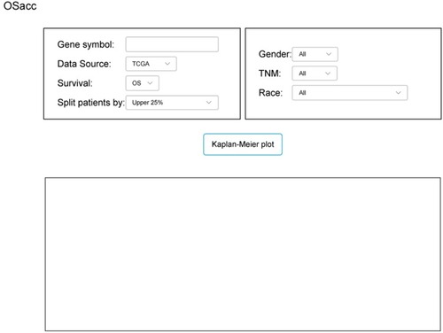 Figure 1 The web interface of OSacc.