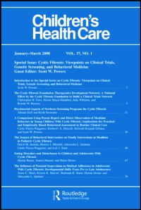 Cover image for Children's Health Care, Volume 45, Issue 4, 2016