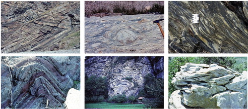 Figure 8. Some spectacular examples of the lithosphere’s patterns (reproduced from [Citation121] with permission from Prof. James Talbot).