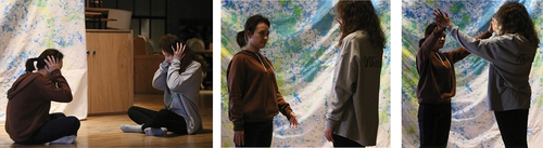 Figure 1. Images in image theatre in the theatre workshop depicting participants experiences.