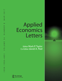 Cover image for Applied Economics Letters, Volume 24, Issue 6, 2017