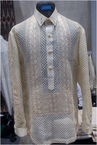 Figure 9 Fully embroidered Barong Tagalog, by Angel Bombasi (Bordado ni Apolonia).