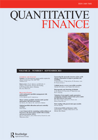 Cover image for Quantitative Finance, Volume 21, Issue 9, 2021