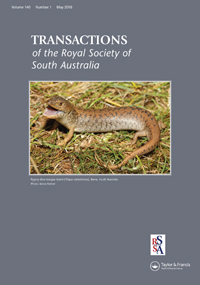 Cover image for Transactions of the Royal Society of South Australia, Volume 140, Issue 1, 2016