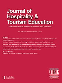 Cover image for Journal of Hospitality & Tourism Education, Volume 33, Issue 1, 2021