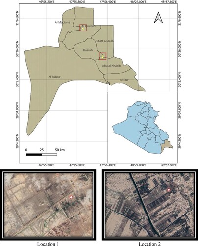 Figure 1. Geographical location and aerial map of the two study locations.