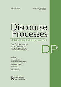 Cover image for Discourse Processes, Volume 58, Issue 3, 2021