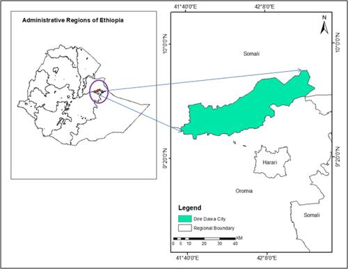 Figure 1 Map of the study area; Dire Dawa city administration.