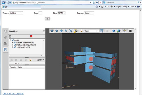 Figure 8. Semantic query results dissemination through Web Client.