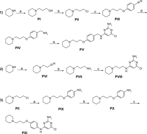 Figure 2 Synthesis of precursors PI–PXI.