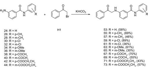 Figure 12 Synthesis of anilinoketones from substituted 3-amino-N-phenylbenzamides.