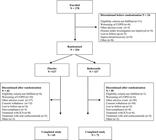Figure 1 Patient flow chart (ICS = inhaled corticosteroids).