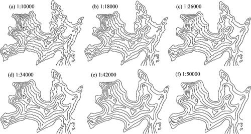 Figure 8. Continuous generalization of contour lines by DTW distance-based morphing method.