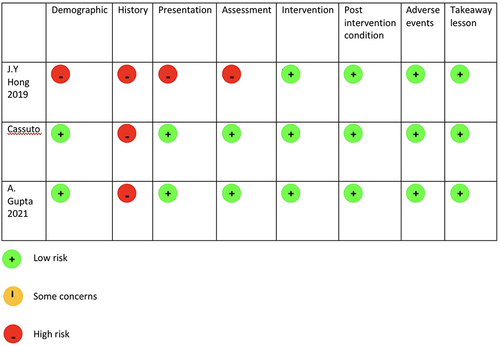 Figure 2 Assessment of quality of the included case reports.