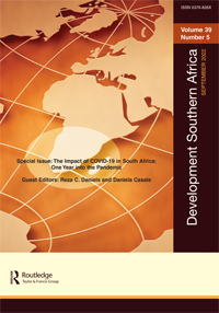 Cover image for Development Southern Africa, Volume 39, Issue 5, 2022