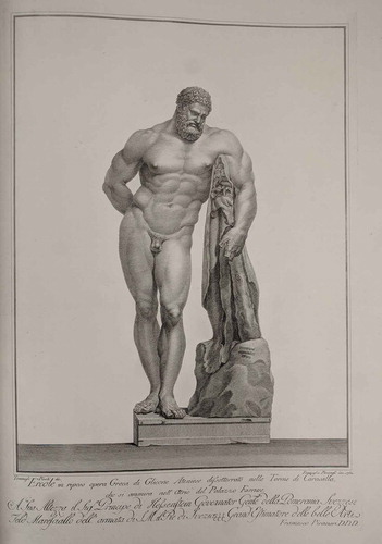 Figure 5. Francesco Piranesi, Farnese Hercules. In Choix de Meilleures Statues Antiques. Rare Books, Baillieu Library, University of Melbourne.