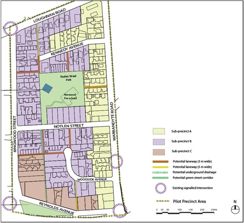 Figure 9. A precinct with off-site additionality outlined. Source: MCC (Citation2022).