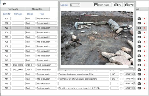 Figure 5. Photo register with preview.