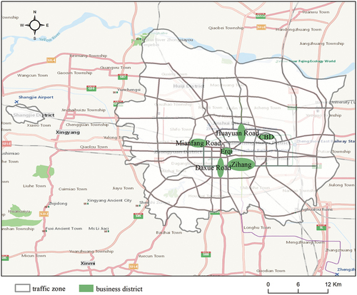Figure 17. Distribution of business districts.