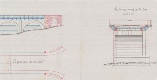 Figure 9. Gumersindo Channels, Detail of the project of widening with the use of cantilevers, Roman bridge of Salamanca, 1891. Source: General Administration Archive (Alcalá de Henares) sign. 04 24/3442.