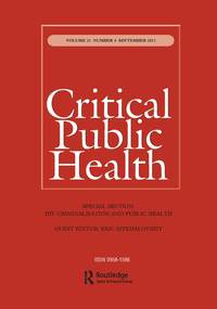 Cover image for Critical Public Health, Volume 25, Issue 4, 2015