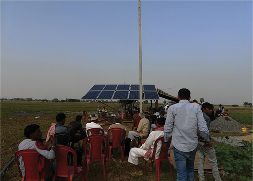 Figure 2. Inauguration of a solar pump in Bihar (December 2018).