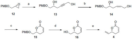 Figure 4 Synthesis of vinyl lactone 4.