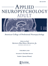 Cover image for Applied Neuropsychology: Adult, Volume 30, Issue 1, 2023