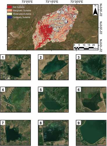 Figure 16. Already built water storage structures on the derived potential runoff storage zones.