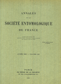 Cover image for Annales de la Société entomologique de France (N.S.), Volume 124, Issue 1, 1955
