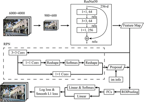 Figure 6. Layout of the adapted Faster R-CNN in the proposed framework.