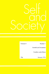 Cover image for Self & Society, Volume 4, Issue 1, 1976