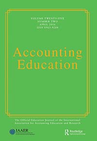 Cover image for Accounting Education, Volume 25, Issue 2, 2016