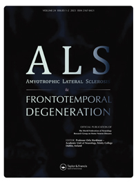 Cover image for Amyotrophic Lateral Sclerosis and Frontotemporal Degeneration, Volume 24, Issue 1-2, 2023