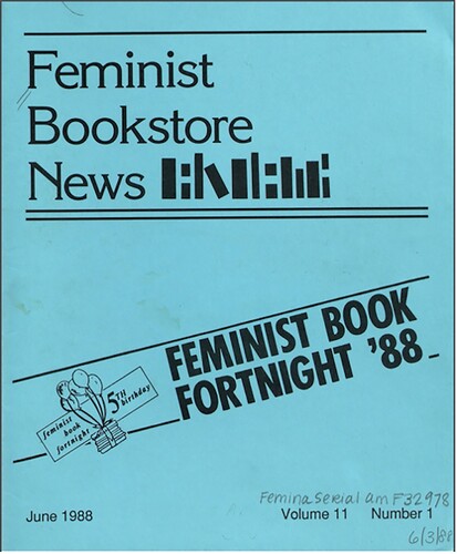 Figure 5. Feminist Bookstore News (June 1988). Reproduced under creative commons license CC BY 4.0.
