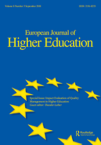 Cover image for European Journal of Higher Education, Volume 8, Issue 3, 2018